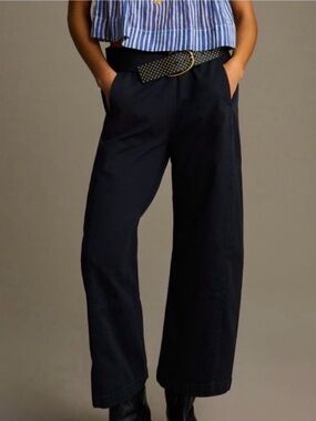 Anthropologie Pilcro Izzie Relaxed Pull On Barrel Pants, Medium Faded Black